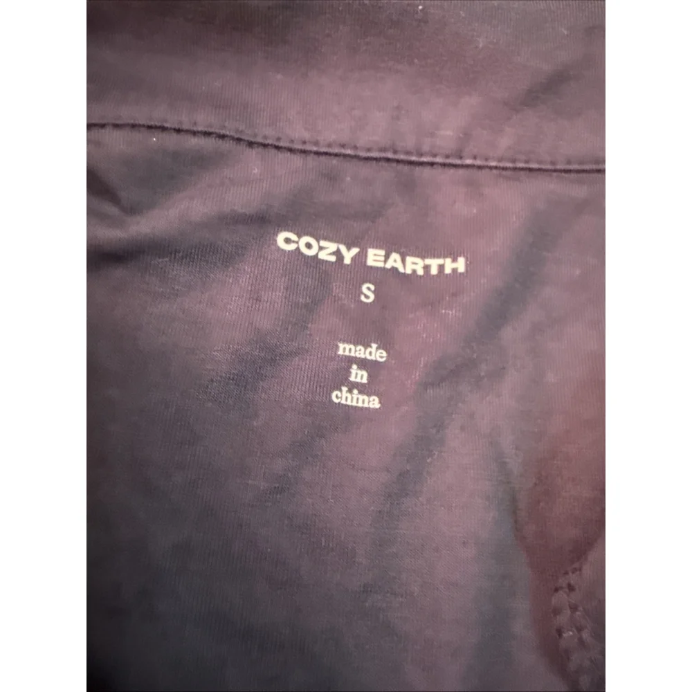 Cozy Earth Bamboo Stretch-knit Classic Pajama Short Set-Sz Sm. Navy NWT #6 - Picture 6 of 7